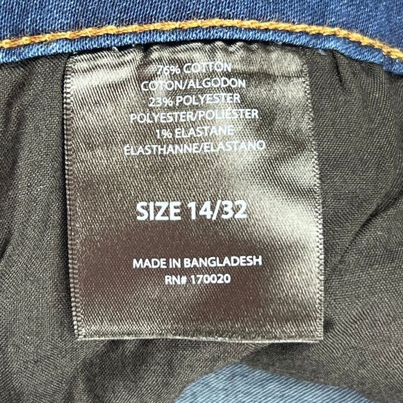 Tahari Natalie Jeans Size 14/32 Dark Wash Denim Mid Rise MiniBoot Timeless Pants - Picture 10 of 10